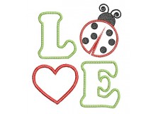 Stickmuster - Ladybug LOVE